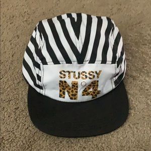 Striped cheetah stussy hat